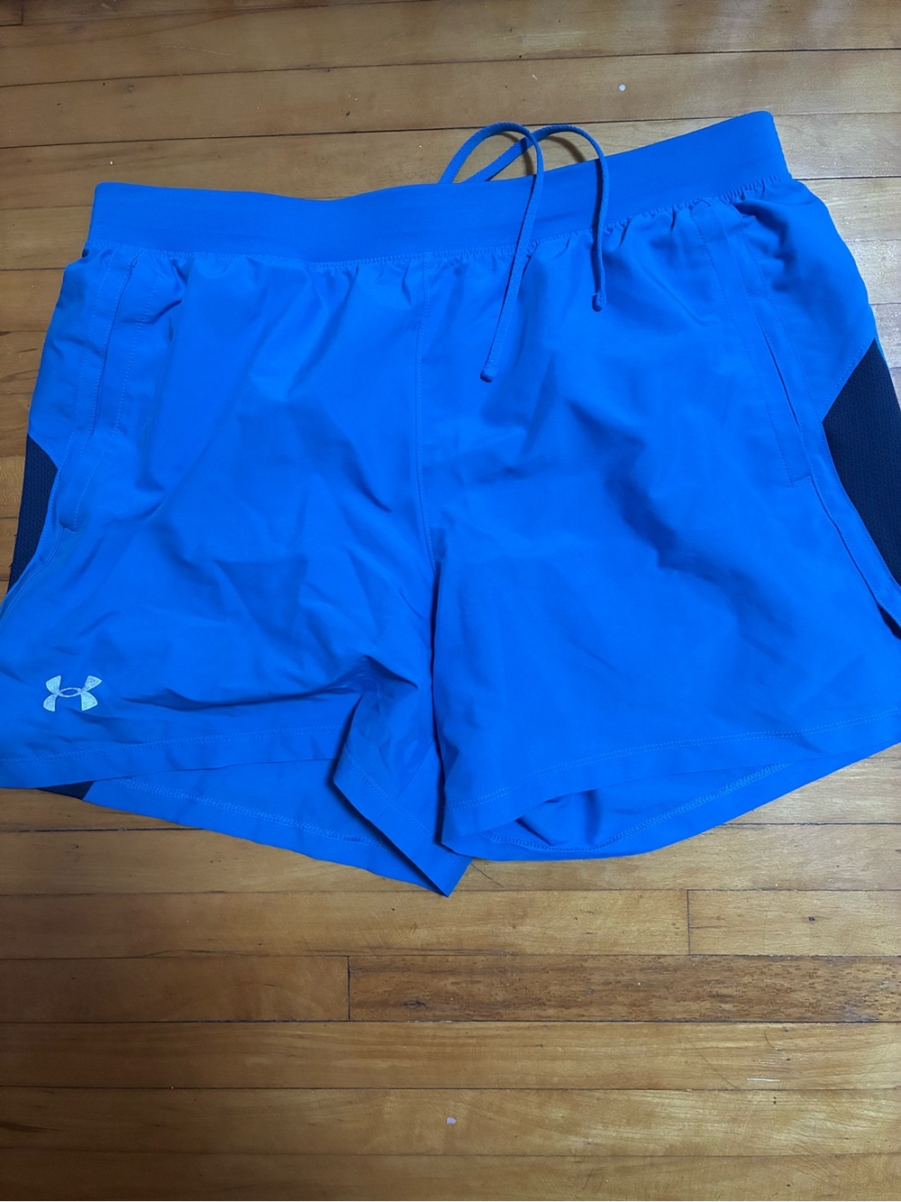 Under Armour Men's Bright Blue Athletic Shorts with Black Panels